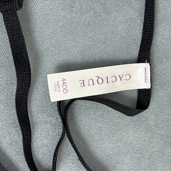 Cacique Size 44DD Babydoll Lingerie Dark Floral Matching Thong Panty Molded Cup - Picture 8 of 10